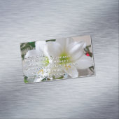 Carte De Visite Magnétique Amaryllis blanc et sapin de Noël (In Situ)