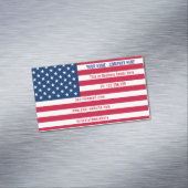 Carte De Visite Magnétique American Flag Magnetic Business Card Template (In Situ)