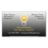 Carte De Visite Magnétique Ampoule électrique (devant)