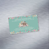 Carte De Visite Magnétique Animaux de compagnie rustique vert laiton doux Chi (In Situ)