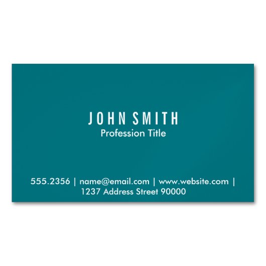 Carte de visite magnétique (aqua) (devant)