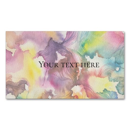 Carte De Visite Magnétique Aquarelle Abstraite (devant)