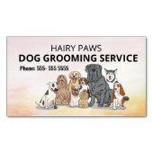 Carte De Visite Magnétique Aquarelle de croissance de chien (devant)