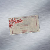 Carte De Visite Magnétique Aquarelle florale russe (In Situ)