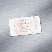 Carte De Visite Magnétique Aquarelle floue Points Cercle Or (In Situ)