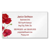 Aquarelle Rouge Fleurs de pavot Jardin Floral
