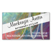 Carte De Visite Magnétique Arc-en-ciel Abstrait | Brochures psychédéliques Co (devant)