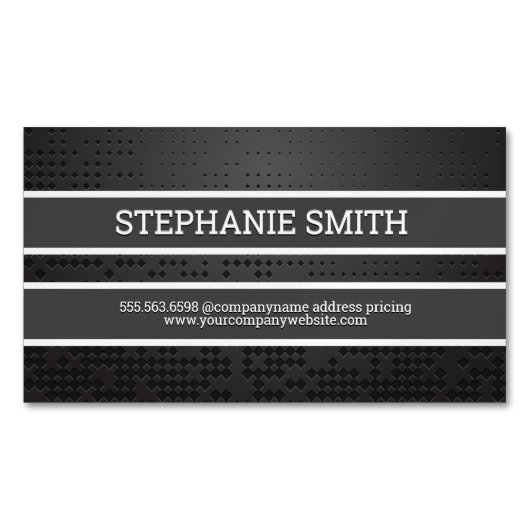 Carte De Visite Magnétique Arrière - plan Abstrait métallique (devant)