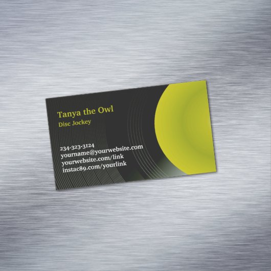 Carte De Visite Magnétique Arrière - plan de CD DJ (In Situ)