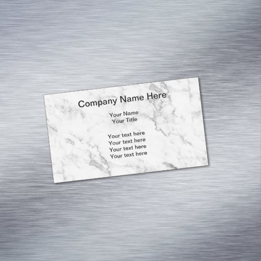 Carte De Visite Magnétique Arrière - plan de marbre moderne (In Situ)