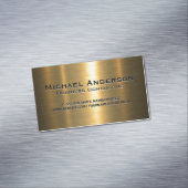 Carte De Visite Magnétique Arrière - plan d'or métallique (In Situ)