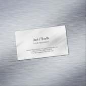 Carte De Visite Magnétique Arrière - plan gris élégant Plain simple professio (In Situ)