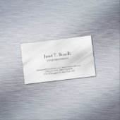 Carte De Visite Magnétique Arrière - plan gris élégant Plain simple professio (In Situ)
