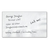 Carte De Visite Magnétique Arrière - plan Napkin (devant)