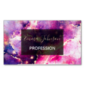 Carte De Visite Magnétique Art Liquide rose moderne Abstrait (devant)