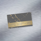 Carte De Visite Magnétique Art | Photographe | Marbre gris or (In Situ)