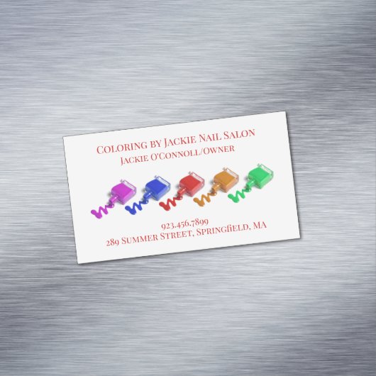 Carte De Visite Magnétique Artiste du salon de ongles (In Situ)