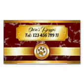 Carte De Visite Magnétique Assiette pour animaux de compagnie Empreintes de p (devant)