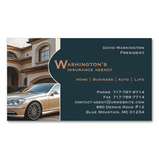 Carte De Visite Magnétique Assurance (devant)