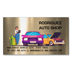 Carte De Visite Magnétique Atelier de réparation automobile
