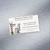 Carte De Visite Magnétique Au Barber Shop (In Situ)