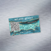 Carte de visite magnétique avec code QR et paillet (In Situ)