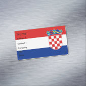 Carte de visite magnétique avec drapeau de Croatie (In Situ)