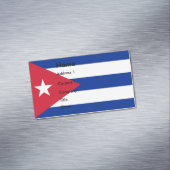 Carte de visite magnétique avec drapeau de Cuba (In Situ)