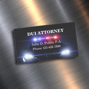 Carte De Visite Magnétique Avocat de la défense pour conduite en état d'ivres