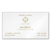 Carte De Visite Magnétique Avocat élégant | Cabinet juridique (devant)