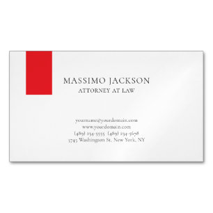 Carte De Visite Magnétique Avocat unique au barreau simple