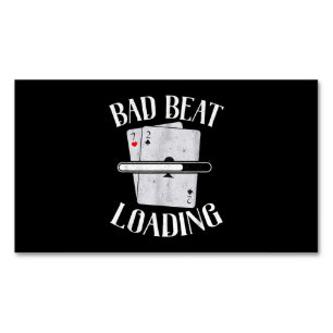 Carte De Visite Magnétique Bad Beat Chargement Texas Holdem Casino Funny Poke