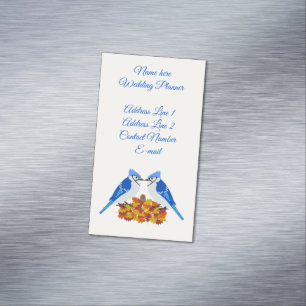 Carte De Visite Magnétique Baiser Blue Jays Mariage de automne Planner person