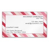 Carte De Visite Magnétique Bande de bonbons rose (devant)