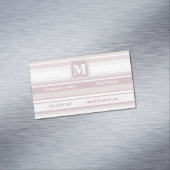 Carte De Visite Magnétique Bandes de quartz roses monogrammes (In Situ)