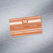 Carte De Visite Magnétique Bandes orange monogrammes (In Situ)