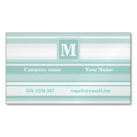 Bandes vertes de menthe monogramme