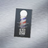 Carte De Visite Magnétique Barbier Barbier Barbier Barbier moderne QR (In Situ)