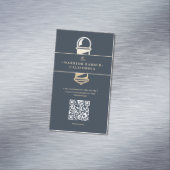 Carte De Visite Magnétique Barbier moderne Barber's Pole Barber QR (In Situ)