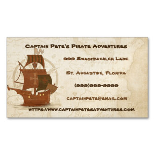 Carte De Visite Magnétique Bateau de pirates