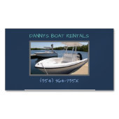 Carte De Visite Magnétique Bateaux blancs dans la marina location de bateau (devant)