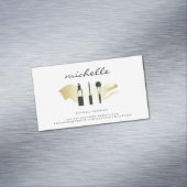 Carte De Visite Magnétique Beauty Maquillage Or brossé (In Situ)