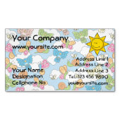 Carte De Visite Magnétique Bébé Animaux Arrière - plan (devant)