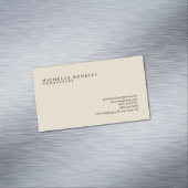 Carte De Visite Magnétique Beige Classic Plat Professionnel (In Situ)