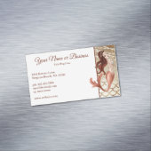 Carte De Visite Magnétique Belle Sirène en Gold Beach Rose (In Situ)