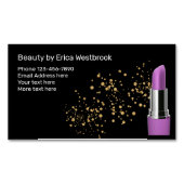 Carte De Visite Magnétique Belle tendance Glitzy Mode Lipstick (devant)