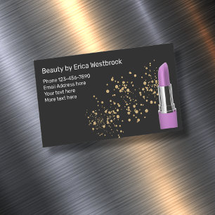 Carte De Visite Magnétique Belle tendance Glitzy Mode Lipstick