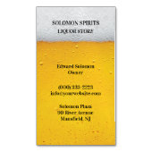 Carte De Visite Magnétique Bière Liquor (devant Vertical)