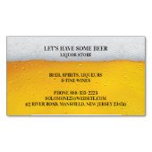 Carte De Visite Magnétique Bière Liquor (devant)