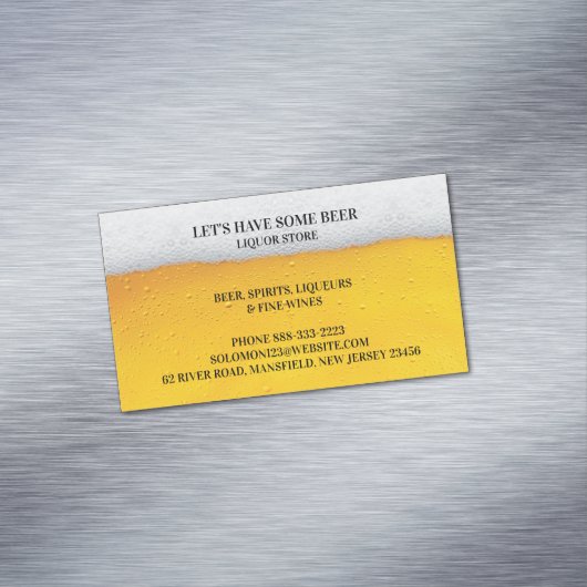 Carte De Visite Magnétique Bière Liquor (In Situ)
